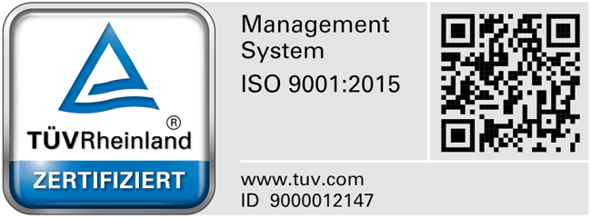 TUEV Certificate ISO 9001