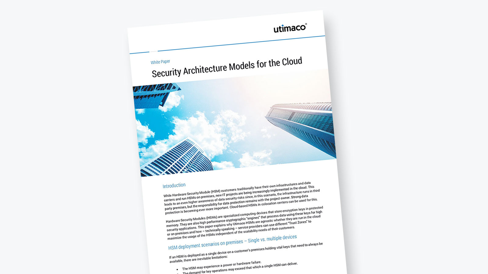Security Architecture Models for the Cloud