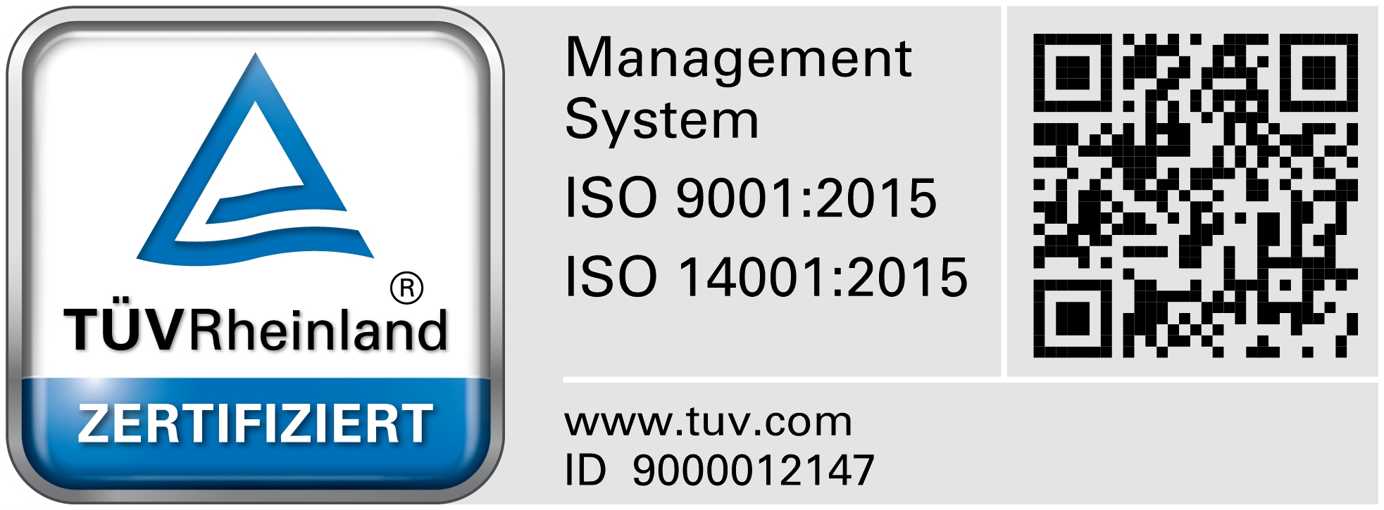 ISO 14001 certificate QR code