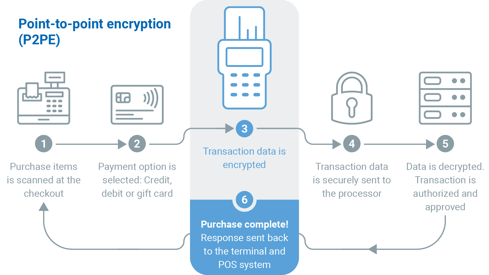 chart point to point encryption