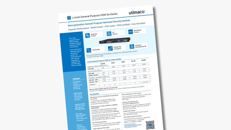 u.trust GP HSM Datasheet Teaser