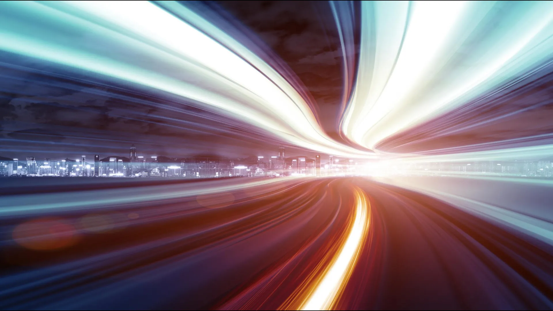 light-blurred road