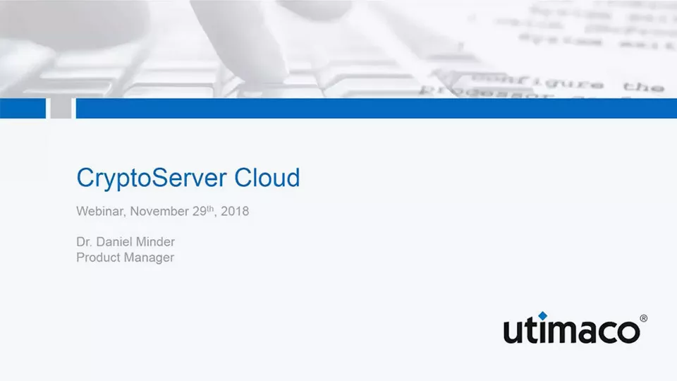 CryptoServer Cloud, HSM as a Service (recording)