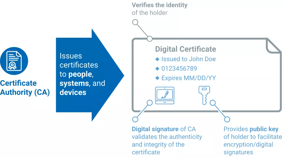 Chart digital certificates