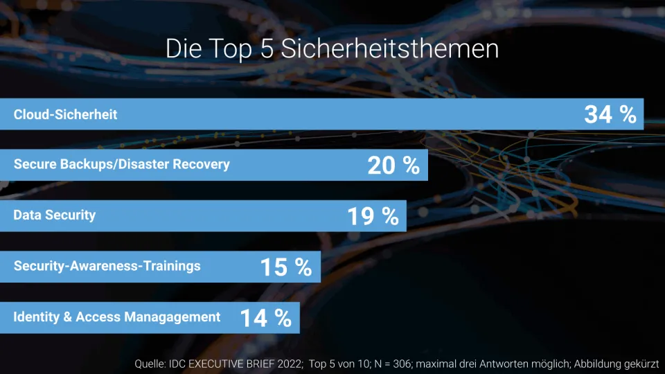 IDC Studie Animation, die Top 5 Sicherheitsthemen