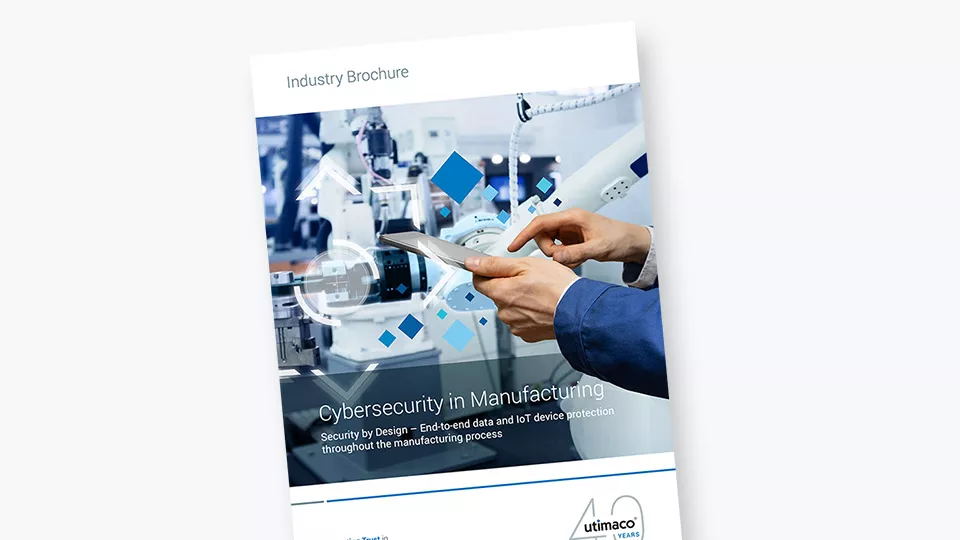 Cybersecurity manufacturing brochure cover