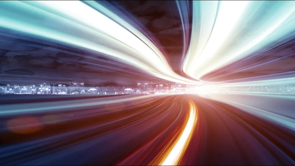 light-blurred road