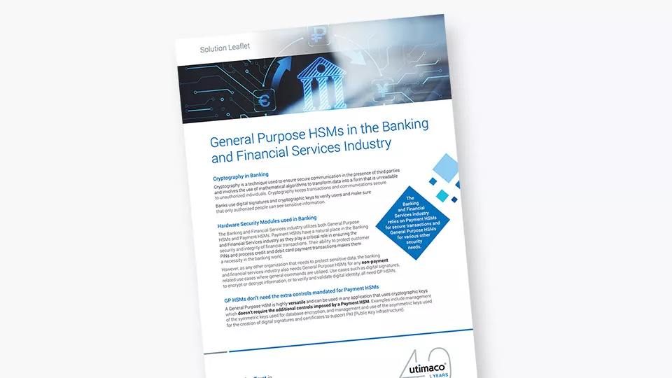 GP HSM banking and financial services leaflet cover