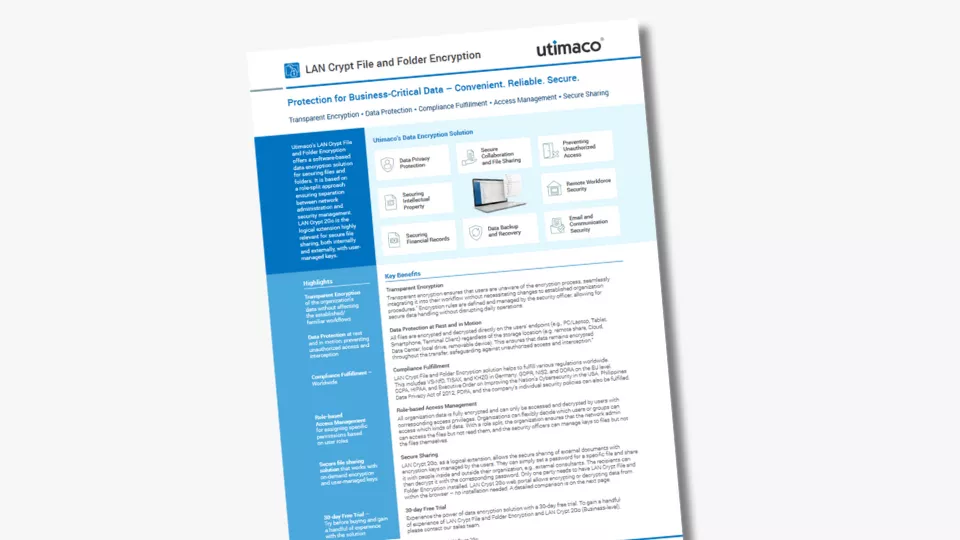 LAN Crypt File and Folder Encryption Teaser Datasheet