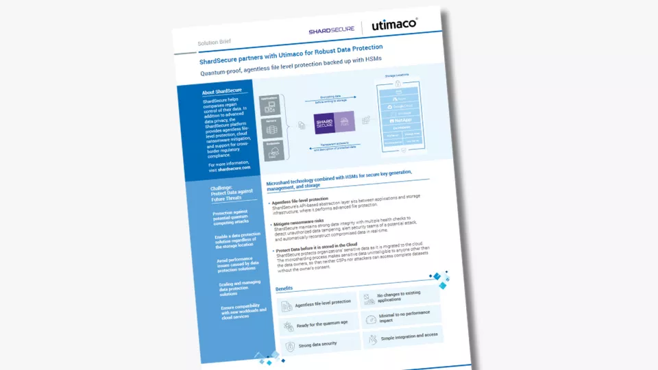  ShardSecure and Utimaco Solution Brief Teaser