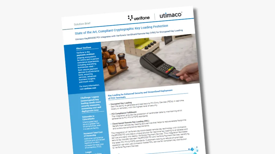 Verifone ad Utimaco Solution Brief