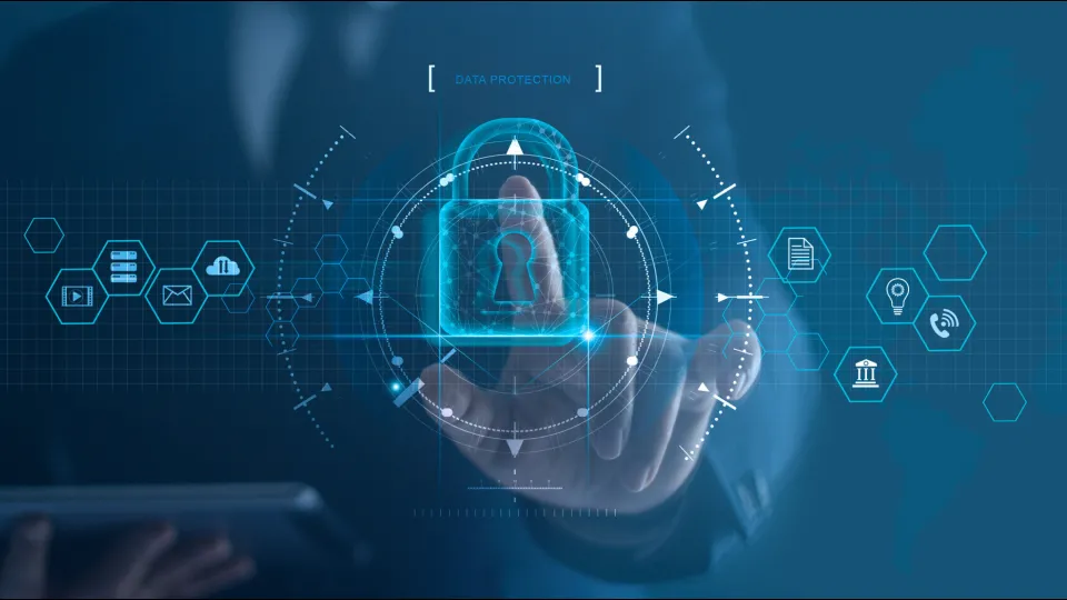 digital lock on a hand